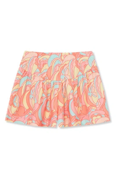 Peek Aren't You Curious Kids' Floral Print Shorts In Orange Print