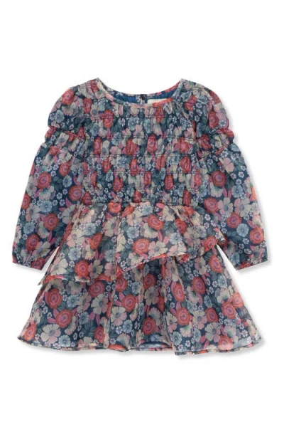 Peek Aren't You Curious Kids' Floral Smocked Dress In Print