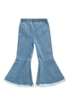 Peek Aren't You Curious Kids' Frayed Flare Jeans In Blue