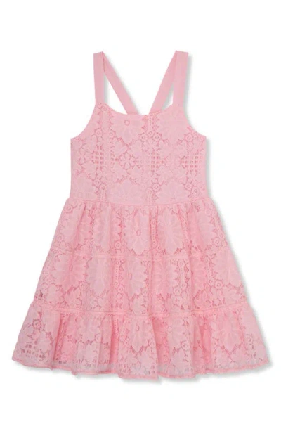 Peek Aren't You Curious Kids' Lace Dress In Pink