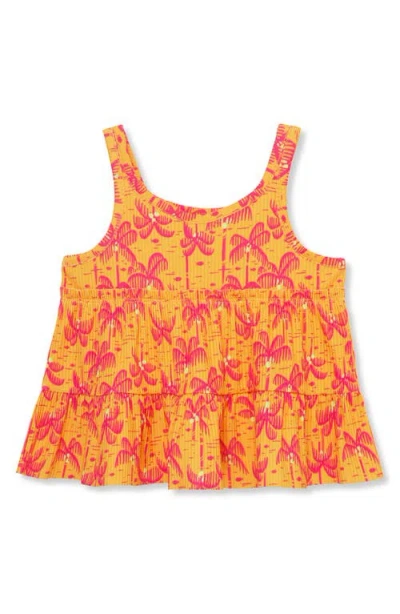 Peek Aren't You Curious Kids' Palm Tree Tiered Tank Top In Print