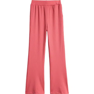 Peek Aren't You Curious Kids' Pull-on Knit Flare Leg Pants In Rose