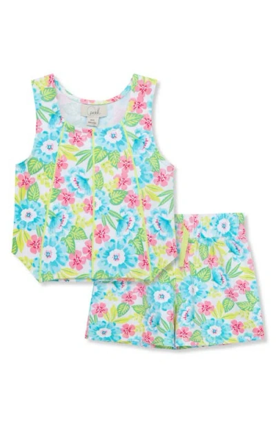 Peek Aren't You Curious Kids' Tropica Flower Tank & Shorts Set In Tropical Print