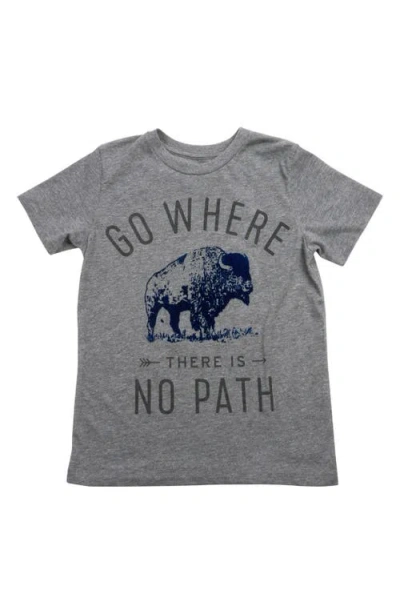 Peek Aren't You Curious Kids'  Peek 'no Path' Graphic T-shirt In Gray