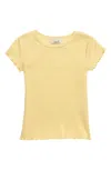 Peek Shimmer Tee In Light Yellow
