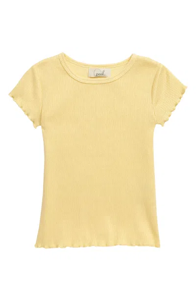 Peek Kids' Shimmer Tee In Light Yellow