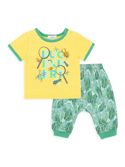 Peek Baby Boy's 2-piece Bug Tee & Pants Set In Yellow Multi
