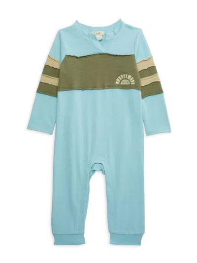 Peek Baby Boy's Colorblocked Coverall In Light Blue