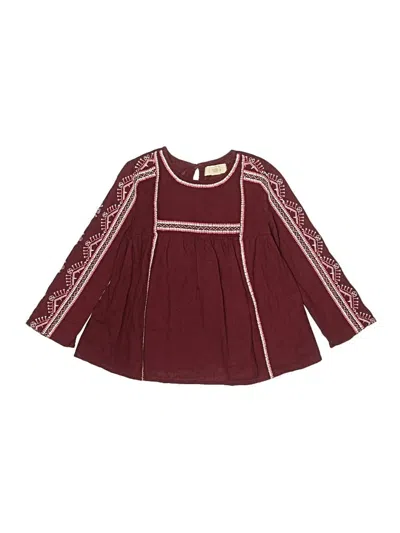 Pre-owned Peek Kids' Dress In Burgundy