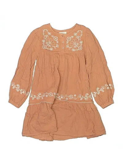 Pre-owned Peek Kids' ... Dress In Tan
