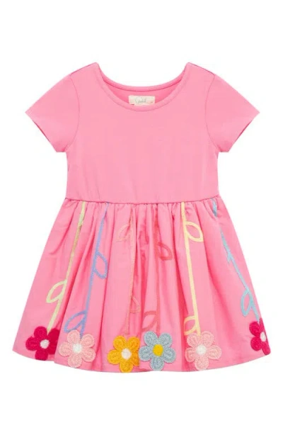 Peek Essentials Babies'  Flower Vines Fit & Flare Dress In Lilac
