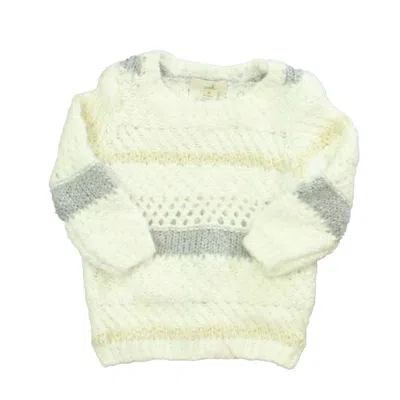 Pre-owned Peek Kids' Girls Gray Gray Gold Sweater In Grey