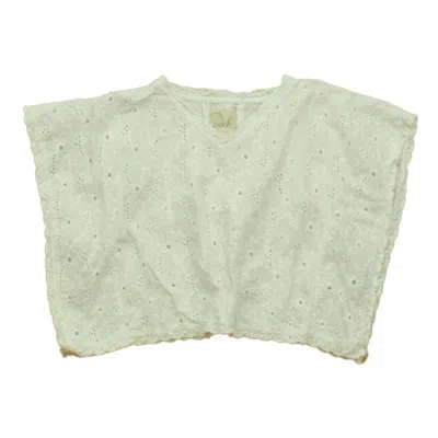 Peek Kids' Girls White Blouse In Green