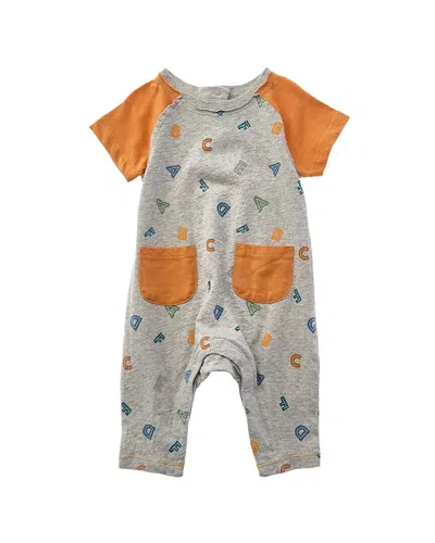 Peek Kids Sam A B C Print Overall In Gray
