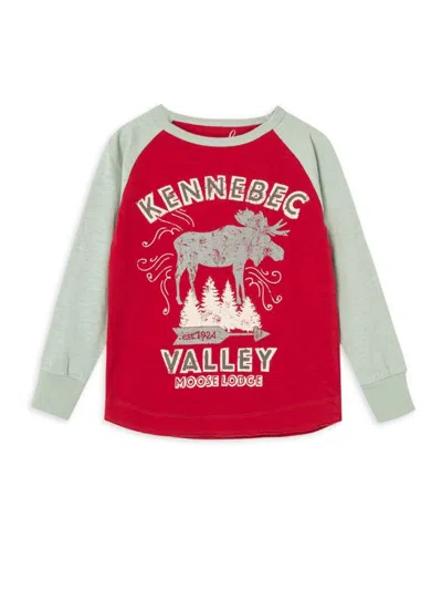 Peek Kids' Little Boy's & Boy's Kennebec Valley Tee In Dark Red Multi