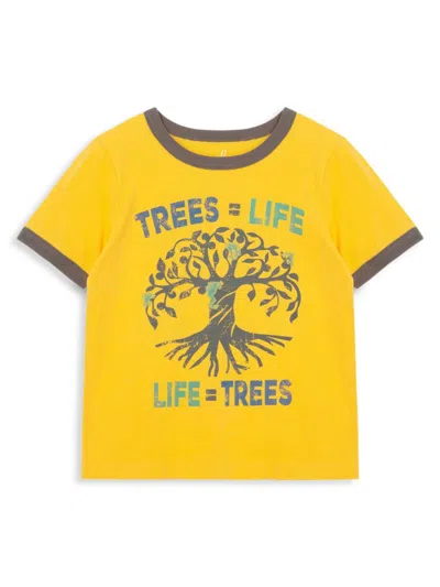 Peek Kids' Little Boy's & Boy's Tree Life Tee In Yellow