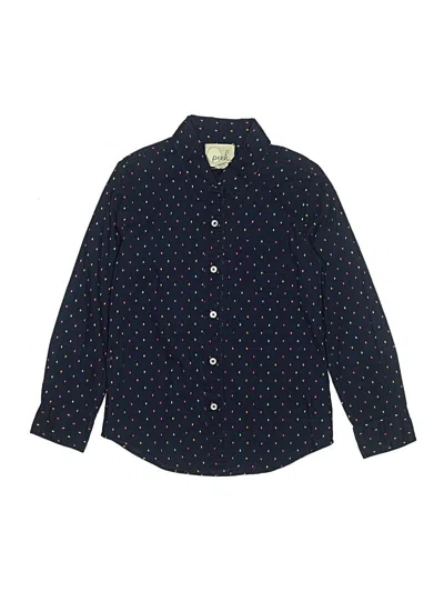 Pre-owned Peek Kids' ... Long Sleeve Button Down Shirt In Blue
