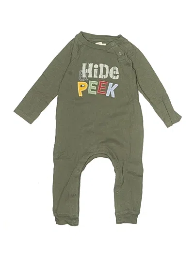 Pre-owned Peek Kids' ... Long Sleeve Onesie In Green