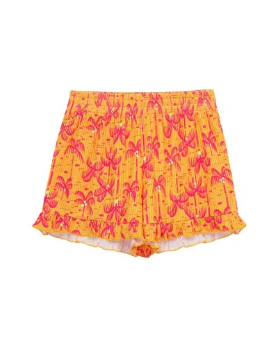 Peek Kids' Palm Trees Pull-on Short In Orange