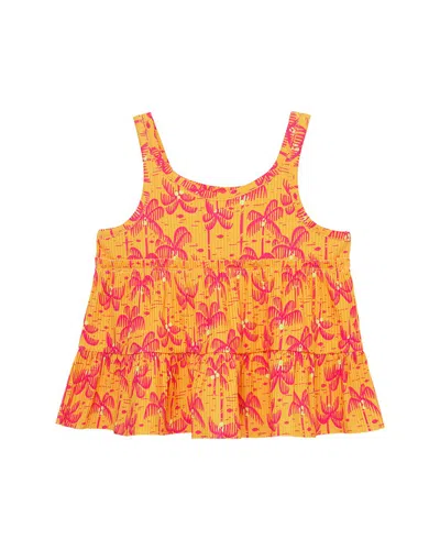 Peek Kids' Palm Trees Tiered Tank In Multi