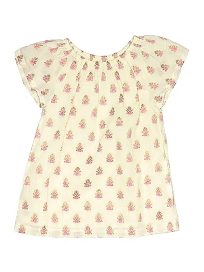 Pre-owned Peek Kids' ... Short Sleeve Blouse In Ivory