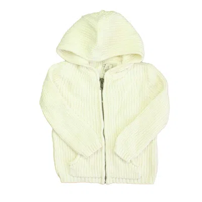 Pre-owned Peek Kids' Unisex Ivory Cardigan In White