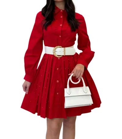 Peekskill Pearls Dress In Red