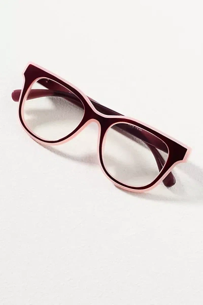Peepers Buffy Square Readers In Red