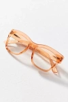 Peepers Translucent Square Crystal Shine Readers In Orange