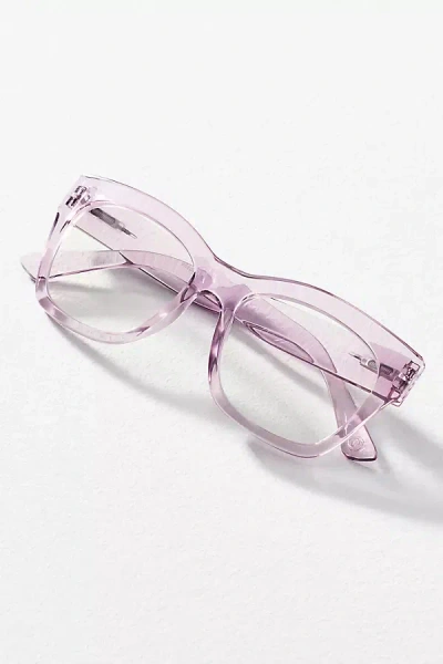 Peepers Translucent Square Crystal Shine Readers In Purple