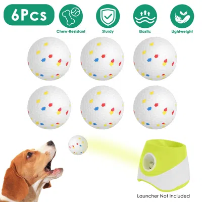 Peepets 6pcs 2.3" Dog Balls Tear-resistant Washable Etpu Dog Chew Toys For Small Medium Dogs For Automatic D In Multi