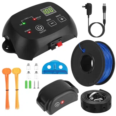 Peepets Dog Fence System Pet Containment System With 100 Adjustable Levels Ipx7 Waterproof Rechargeable Rece In Black