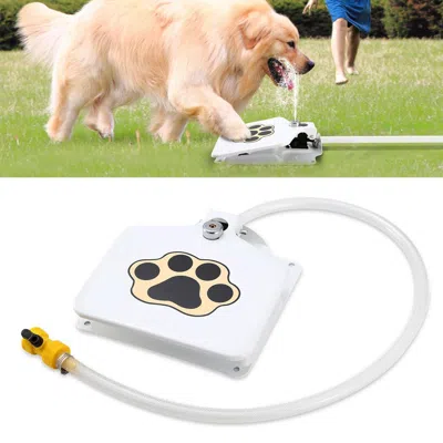 Peepets Dog Water Fountain Outdoor Dog Pet Water Dispenser Step-on Activated Sprinkler In Blue