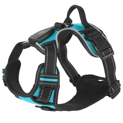 Peepets Light Up Dog Harness Rechargeable Led Dog Harness No Pull Lighted Dog Vest With Handle For Small Dog In Black
