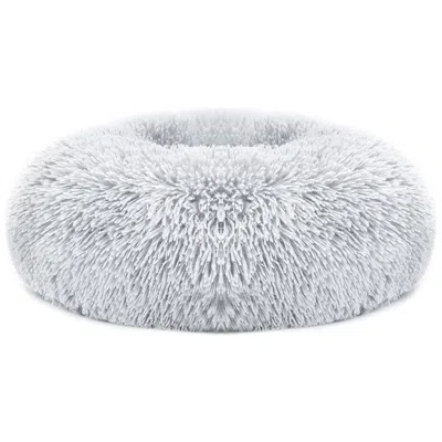Peepets Pet Dog Bed Soft Warm Fleece Puppy Cat Bed Dog Cozy Nest Sofa Bed Cushion L Size In Gray