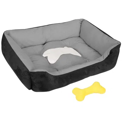 Peepets Pet Dog Bed Soft Warm Fleece Puppy Cat Bed Dog Cozy Nest Sofa Bed Cushion Mat S Size In Gold