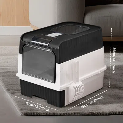 Peepets Pet Litter Box Fully Enclosed Spillproof Deodorant Cat Toilet Two-way Shovel Large Capacity Cat Toil In Multi