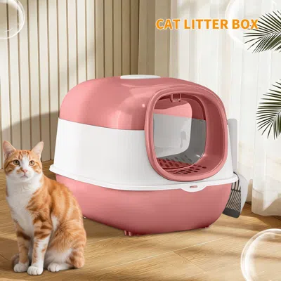 Peepets Pet Litter Box Fully Enclosed Spillproof Deodorant Cat Toilet Two-way Shovel Large Capacity Cat Toil In Multi