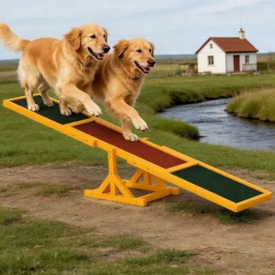 Peepets Platform Equipment Run Game Toy Wooden Dog Agility Seesaw For Balance Training And Exercise In Multi