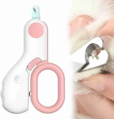 Peepets Small Animals Nail Clippers With Led Lights To Avoid Excessive Cutting And Razor Sharp Blades - Prof In White