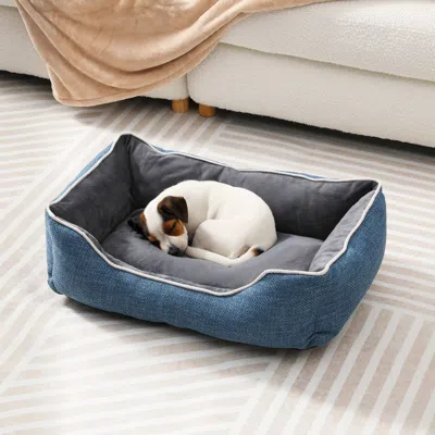 Peepets Small Dog Bed With Anti-slip Bottom, Cat Bed With Removable Washable Cover, Plush Pet Bed For Dogs A In Multi