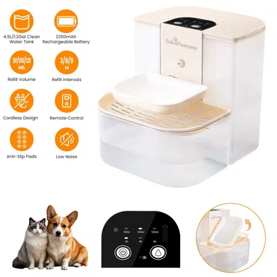Peepets Smart Pet Water Fountain Automatic Cat Water Dispenser 4.5l Cordless Rechargeable Dog Water Fountain In Multi