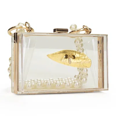 Peet Dullaert Artisanal Fernado Translucent Horn Gold Clutch