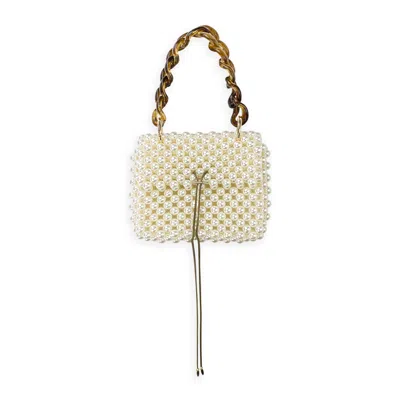 Peet Dullaert Artisanal Lalina Pearl Pearl/gold Clutch