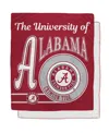 Pegasus Home Fashions Alabama Crimson Tide 50" X 60" Retro Emblem Flannel Fleece Sherpa Blanket In Multi