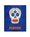 Pegasus Home Fashions Florida Gators 60'' X 70'' Sugar Skull Fleece Blanket In Blue