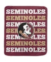 Pegasus Home Fashions Florida State Seminoles 60'' X 70'' Logo Wordmark Plush Blanket In Maroon