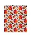 Pegasus Home Fashions Georgia Bulldogs 60" X 70" Pumpkin Helmet Corral Fleece Blanket In Multi