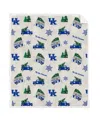 Pegasus Home Fashions Kentucky Wildcats Holiday Truck Repeat 50" X 60" Sherpa Flannel Fleece Blanket In White
