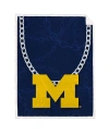 PEGASUS HOME FASHIONS MICHIGAN WOLVERINES 60'' X 80'' FAN CHAIN FLANNEL SHERPA BLANKET